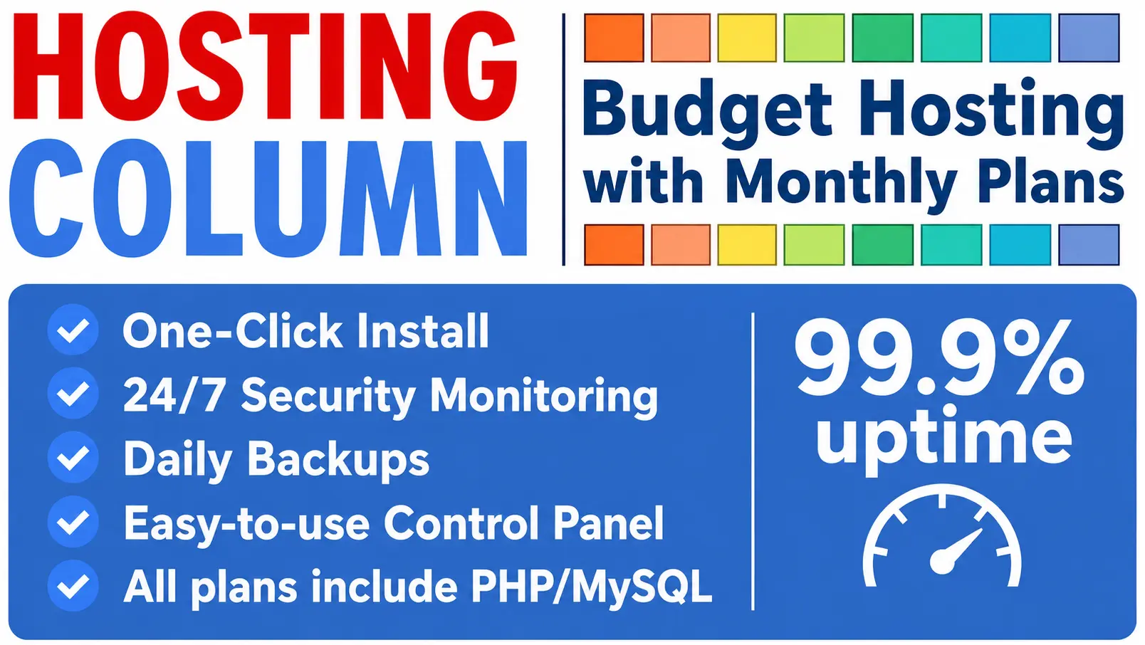 Hosting Column | Budget Hosting with Monthly Plans